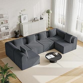 wanan 172'' Modular Sectional Couches for Living Room L-Shape Cloud Sofa Couch with Deep Seat, High Density Memory Foam, Boneless Upholstered Couches, Easy Assembly(Dark Gray 6 Seats)Global Recycled StandardGlobal Recycled StandardGlobal Recycled Standard
