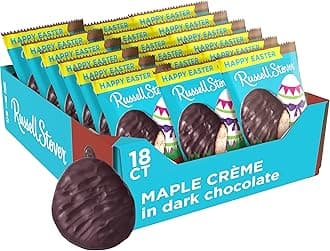 Russell Stover Easter Maple Creme Dark Chocolate Easter Egg, 1.3 oz each (Pack of 18)
