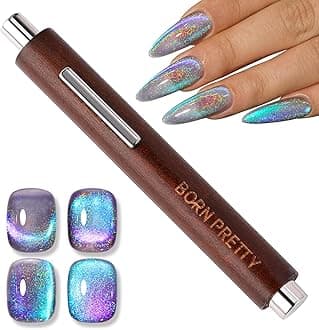 BORN PRETTY 3 in 1 Nail Magnet, Multifunctional Cat Magnetic Eye Nail Polish Magnet Pen, 3D Magnetic Nail Polish Stick for Home DIY, Salon, Studio Nail Art Design Tools