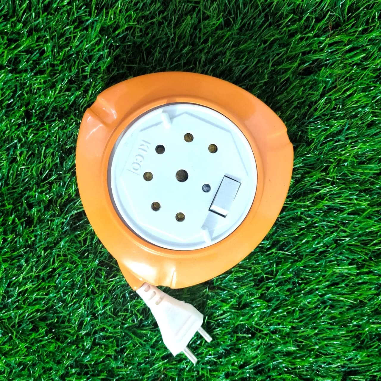 Ekdant Triangular 3 Output Extension Box with 2 Pin Flex Wire 3 Mtr. with Indicator & Switch