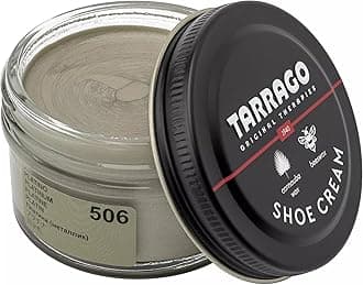 Tarrago Shoe Cream Professional Shoe Polish for Leather Boots, Shoes, Purse, Furniture Eco Friendly Leather Conditioner 1.7oz - Platinum Metallic #506