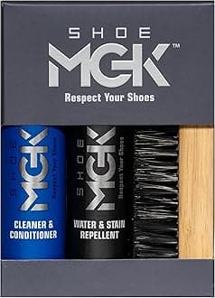 SHOE MGK Clean & Protect Shoe Care Kit Shoe Cleaner & Conditioner, Water & Stain Repellent, and Brush