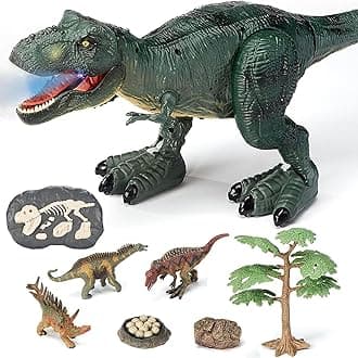 21inches Large Remote Control Dinosaur Toys Sound, Light, Roaring, Mist Spray, Realistic Walking T-Rex RC Tyrannosaurus Dinosaur Toys for Kids Boys Girls 3-10 Years Old