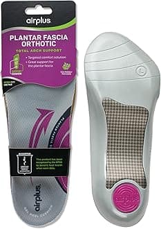 Airplus Plantar Fasciitis Orthotic 3/4 Length Shoe Insole- Foam Shell & Gel Heel - Deep Heel Cup, Full-Foot Arch Support - Soft Cushioning & Stability-APMA Certified-Fits Most Shoes & Boots