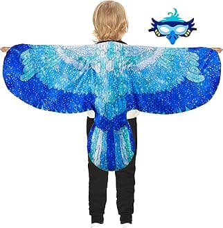 D.Q.ZBird-Wings-Eagle-Costumes for Kids Dress Up Toys Parrot Halloween Role Play Animal Party