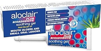 Aloclair Plus Bioadhesive Gel 8ml - Helps relieve pain from Mouth Ulcers and Small Oral Lesions. Up to 12+ Hours Protection, No-Touch Application, Suitable for Adults & Children 4 years+