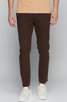 The Indian Garage Co Men Slim Fit Solid Mid-Rise Stretchable Chinos