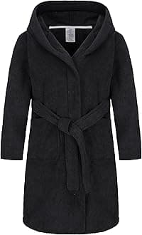 Kids Soft Towel Hooded Robe Cotton Bathrobe for Girls 5-16 Years