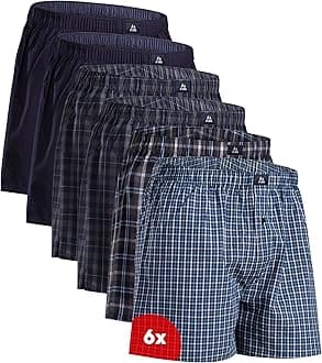 Men's 100% Cotton Woven Boxers (4 & 6-Pack) – Loose Fit, Breathable & Lightweight Comfort
