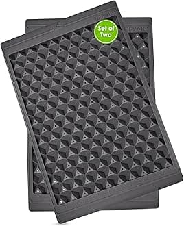 Mini Ice Cube Tray Set with Twist and Release Mini Nugget Ice Cube Trays, BPA Free Silicone Mini Ice Tray with Storage Bin and Mini Scoop, Stackable Dishwasher Safe Mini Ice Cube Trays