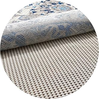 Veken 8 Ft Round Rug Pad Gripper for Hardwood Floors, Non Slip Circle Rug Pads for Area Rugs, Thick Rug Grippers for Tile Floors, Under Carpet Anti Skid Mat, Keep Your Rugs Safe and in Place