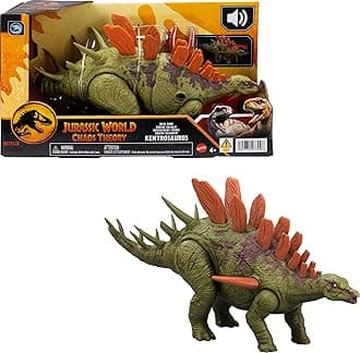 Jurassic World Dinosaur Toys with Roar Sound & Attack Action, Wild Roar Posable Figure, Physical & Connected Digital Play