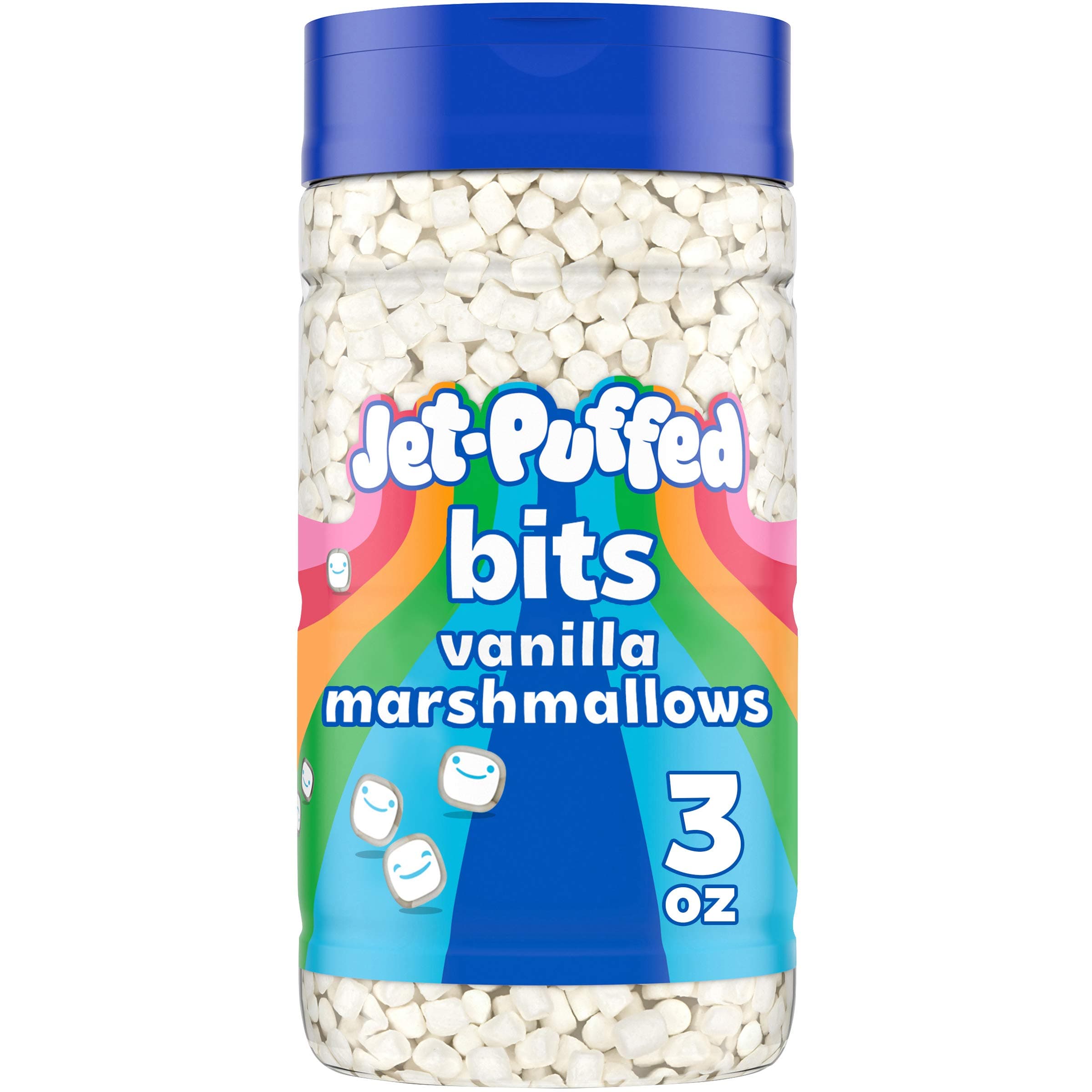 Jet-Puffed Marshmallow Bits, Vanilla, 3 Ounce Container (Pack of 6)