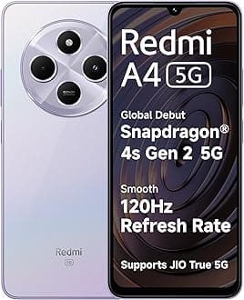 A4 5G (Sparkle Purple, 4GB RAM, 128GB Storage) | Global Debut SD 4s Gen 2 | Segment Largest 6.88in 120Hz | 50MP Dual Camera | 18W Fast Charging
