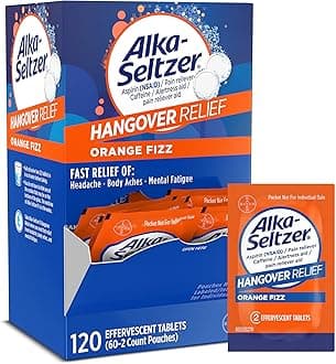 Hangover Relief Tablets, Fast Relief Starts in About 15 Minutes for Headaches, Body Aches & Mental Fatigue, Bachelorette Party & Bachelor Party, Dispenser Pack, 120 Count