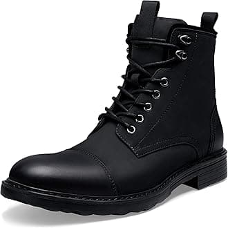 Mens Boots Motorcycle Casual Boots for Men Zipper Fashion Chukka Boots Mens