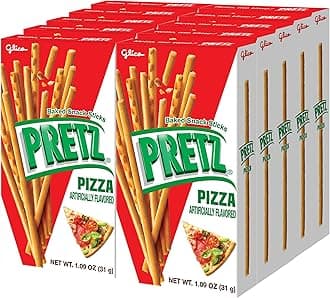 Glico Pretz Biscuit Stick, Pizza Flavored, 1.09 Ounce (Pack of 10)