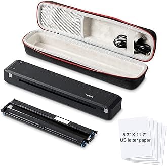 HPRT Wireless Bluetooth Portable Printer+Case+Ribbon 3 in 1 by Thermal Transfer MT800 for Traveling Printer Compatible with Android and iOS Phone,Support 8.5" X 11" US Letter & A4 Paper