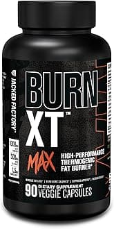 Burn-XT Max - High-Performance Thermogenic Fat Burner & Appetite Suppressant for Weight Loss w/PurCaf Organic Caffeine, MitoBurn, Green Tea, Acetyl L Carnitine & More - 90 Capsules