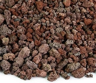 Fire Pit Essentials 10-pound 3/8" Small Red Lava Rock for Fireplace and Fire Pit