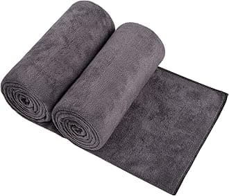 Orighty Bath Towels Pack of 2 - Soft Feel Grey Bath Towel Sets, Highly Absorbent Microfiber Towels for Body, Quick Drying, Microfiber Towel for Sport, Yoga, SPA, Fitness, (27’’ x 54’’)