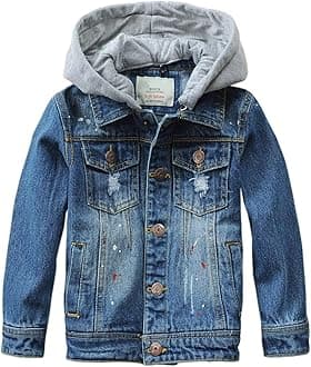 BanibearBoys' Denim Jacket Outerwear, 12M-14 Years