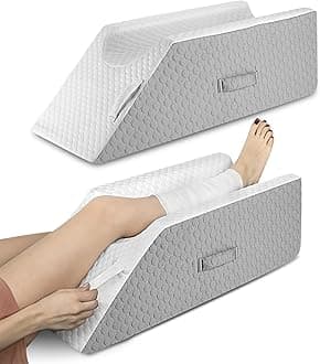 Forias Leg Elevation Pillows for After Surgery, Injuries or Rest, Memory Foam Leg Pillows for Sleeping Leg Elevating Pillow Wedge Pillow for Sciatica Back Knee Hip Ankles Pain Relief