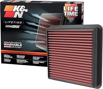 K&N High-Flow Original Lifetime Engine Air Filter: Increase Power: Premium, Washable: Compatible with 2020-2025 Hyundai/Kia: Elantra, i30, Kona, K4, 33-5118