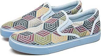 yageyan Mens Slip on Sneakers Loafers Shoes Canvas Black Shoes Canvas Blue Casual Fashion Shoes