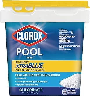CLOROX Pool&Spa 23006CLXCA Xtra Blue Chlorinating Granules, 6-Pound
