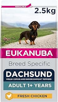 Eukanuba Complete Dry Dog Food for Adult Dachshund Breed Types with Fresh Chicken 2.5 kg