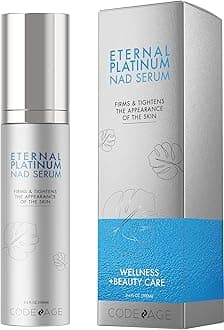 Eternal Platinum NAD Serum, Resveratrol, Niacinamide, Collagen, Vitamin C & E, Aloe Vera, English Lavender, Nicotinamide Aging NAD Booster Skin Care Face Moisturizing Wrinkles Firming, 3.4 FL. Oz.