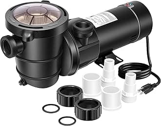 VIVOHOME 1.0 HP 5220 GPH Powerful Above Ground Swimming Pool Pump with Strainer Basket, Energy Efficient