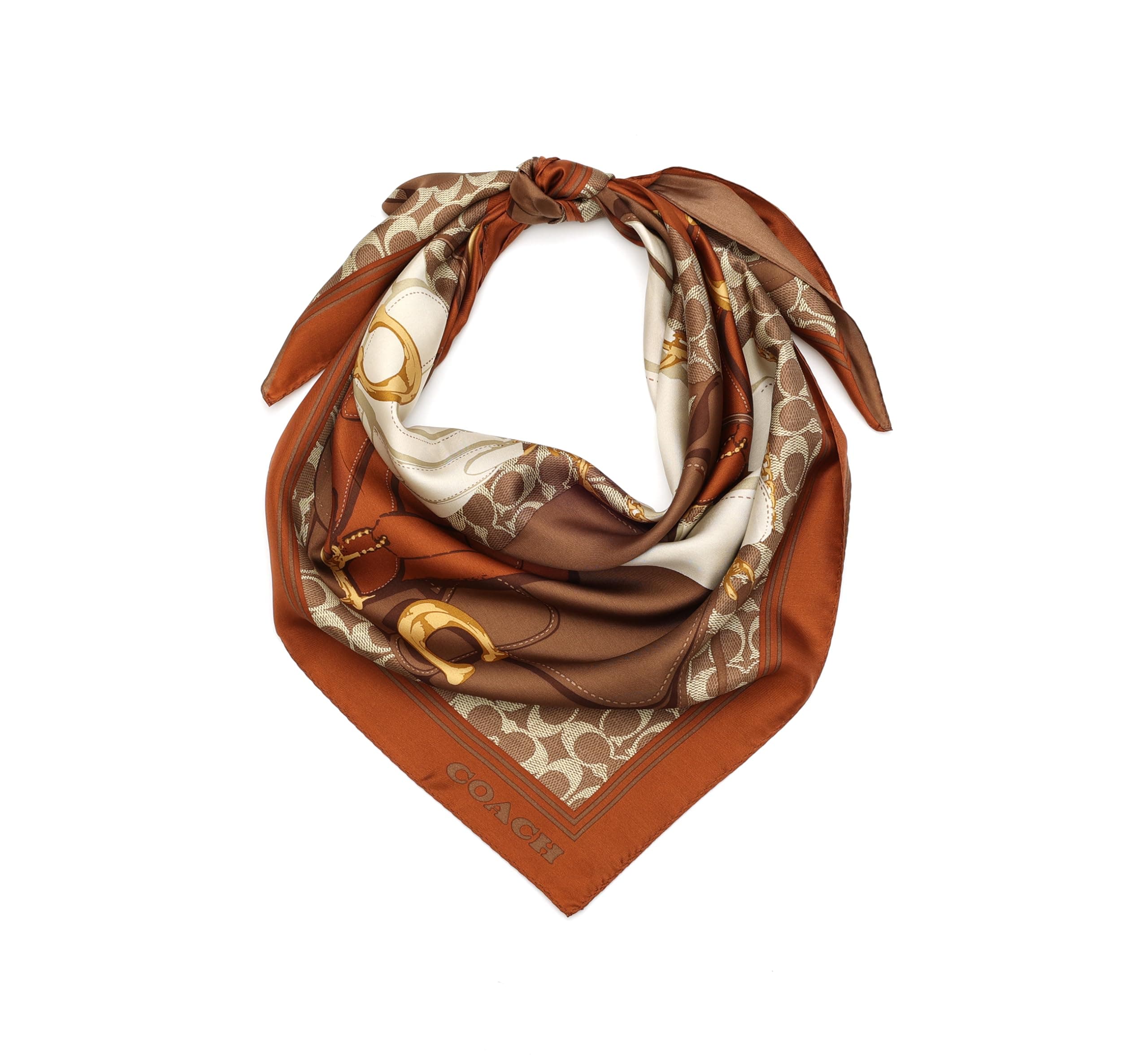 womens Tabby Printed Silk Square Scarf