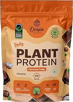 100% Natural Plant Based Protein Powder, 845 gm, European Pea Protein Isolate & Pumpkin Seed, Chocolate Flavour with 25g per Protein Per Serve