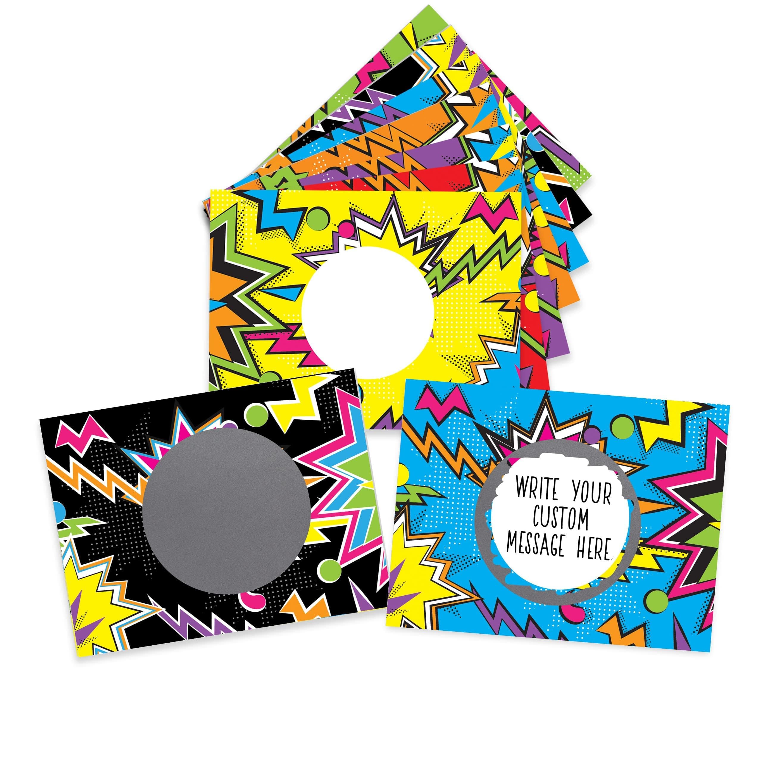 My Scratch Offs 50 Pack Zig Zag Variety DIY Custom Make Your Own Scratch-Offs Prizes for Kids Teacher Supplies for The Classroom Motivational Scratch Cards for Students Appreciation Cards