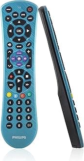 Philips Universal Remote Control, Universal TV Remote Replacement, Samsung TV Remote Control Universal, for Roku Remote Replacement, Vizio, LG, Sony, Apple TV, Smart TVs, 4 Device, Blue, SRP4229B/28