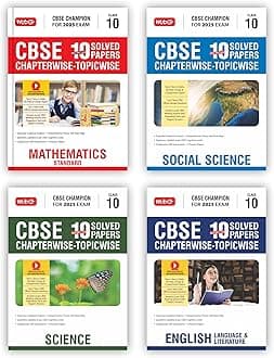 MTG CBSE 10 Years (2024-2015) Chapterwise Topicwise Solved Papers With Question Bank Class 10 Science, Mathematics, English & Social-Science (Set of 4 ... For 2025 Exam | Video Solution of PYQs