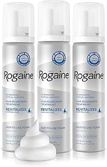 Men's Rogaine 5% Minoxidil Foam for Hair Loss and Hair Regrowth, Topical Treatment for Thinning Hair, 3-Month Supply
