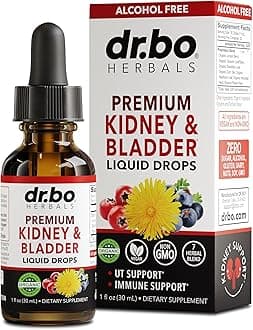 Kidney Support Supplement Bladder Health - Organic Renal Cleanse Supplements Drops Juniper Berry Cleavers Dandelion - Renal Kidney Cleanse Detox Urinary Tract Herbal Bladder Support Flush Kidneys 1oz