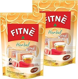 FITNE Chrysanthemum Herbal Tea Senna Infusion Smooth Mild Soothing Beverage Natural Gentle Detox Cleanse No Calories Caffeine Free, 60 Tea Bags