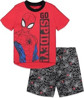 Avengers Boys Raglan T-Shirt & Shorts Set White/Red
