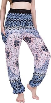 CHAINUPON Harem Pants Women Flowy Trouser Yoga Boho Hippie Clothes