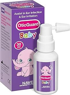 NAVEH PHARMA Otic Guard Baby Ear Drops – Natural Ear Oil for Ear Wax Removal & Infection Relief – Gentle Ear Cleaner for Babies, Toddlers & Kids – Soothes Itchy Ears & Swimmer’s Ear