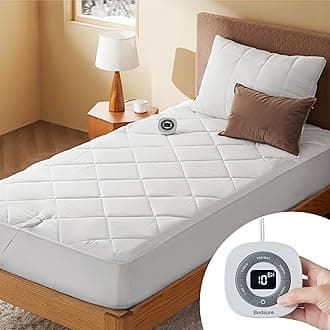 Heated Mattress Pad Full - Bed Warmer with Memory & Preheat Functions, 12-Hour Auto Off & 10 Heat Settings, Single Controller, Fast Heating, Brushed Electric Mattress Pad Full, 54"x75"