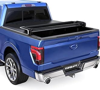 Quad 4-Flip 5.5FT Soft Flip Truck Bed Tonneau Cover On Top Compatible with Ford F150 F-150 2015-2026 Bed Fourth Flip Styleside Truck Bed Cover w/Reflective Strip 67inch