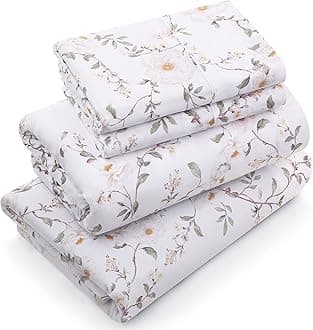 Utopia Bedding Queen Sheet Set, Soft Microfiber 4 Piece Bed Sheets with 15" Deep Pocket - Easy Care Brushed Microfiber (Vintage Floral)