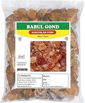 3V PRODUCTS Babul Gond - Pack of 2x100g - Karuvelam Pisin - Kikar Gond - Babool Gond - Acacia Gum - Arabica Gum (Wild)
