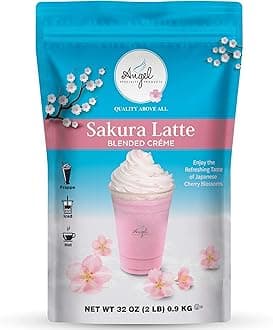 Angel Sakura Latte Blended Cream Specialty Products [2 lb] [22 servings]