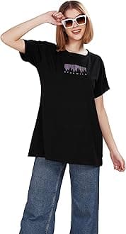 WEETWomen Long Length Cotton T-Shirt